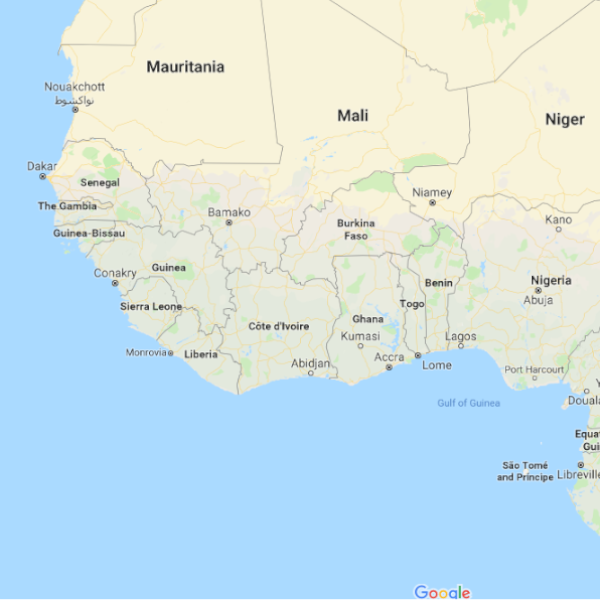 map of West Africa